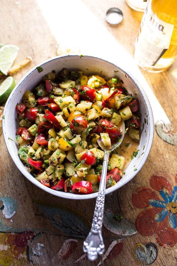 Hawaiian Carne Asada Fries with Pineapple Pico De Gallo | halfbakedharvest.com @hbharvest