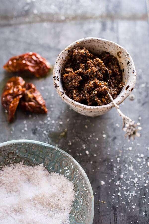 Pistachio Quinoa Dukkah Crusted Chicken Fingers with Sun-dried Tomato Pesto | halfbakedharvest.com @hbharvest