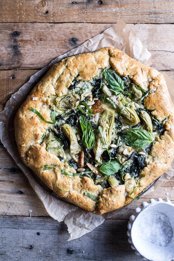 Spinach and Artichoke Galette | halfbakedharvest.com @hbharvest