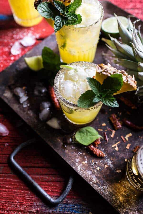 4-Ingredient Pineapple Lime Chelada (I made us a drink!) | halfbakedharvest.com @hbharvest