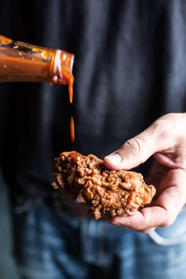 Almond Buttermilk Jamaican Fried Chicken with Rum-Pickled Pineapple Slaw | halfbakedharvest.com @hbharvest