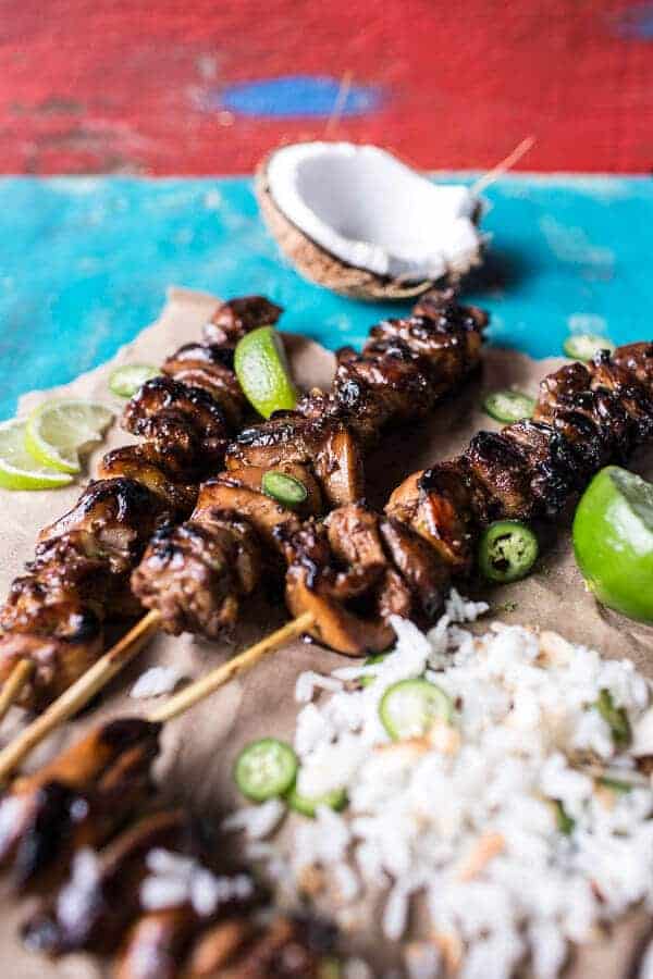 Coconut Honey Lime Filipino Chicken Adobo Skewers | halfbakedharvest.com @hbharvest