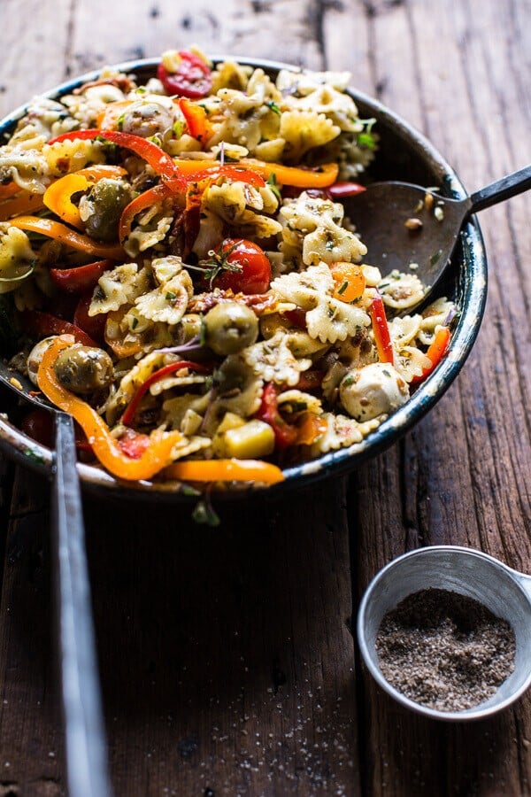 Everything But the Kitchen Sink Pasta Salad | halfbakedharvest.com @hbharvest
