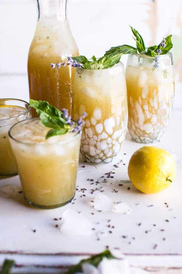 Lavender Basil Lemonade | a healthy drink to sip on all summer! halfbakedharvest.com @hbharvest
