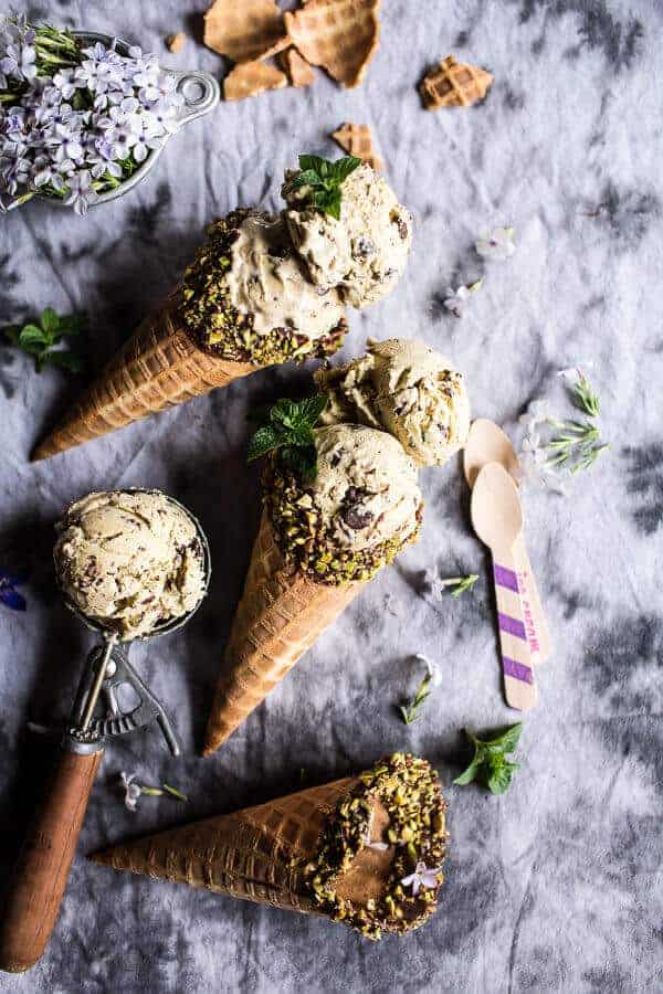 Pistachio Mint Chip Ice Cream | halfbakedharvest.com @hbharvest