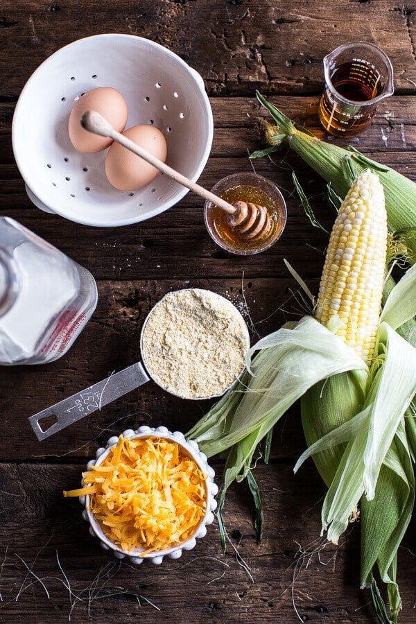 Sweet Kentucky Bourbon Corn Pudding with Candied Jalapeños | halfbakedharvest.com @hbharvest