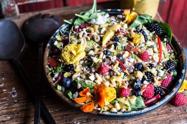 Very Berry Dream Salad with Chili Mango and Peanut Vinaigrette | halfbakedharvest.com @hbharvest