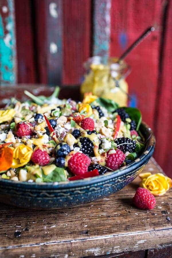 Very Berry Dream Salad with Chili Mango and Peanut Vinaigrette | halfbakedharvest.com @hbharvest
