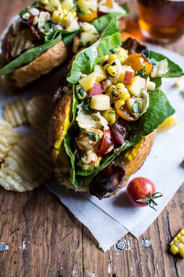 BLT and Potato Chip Lobster Rolls with Peach Salsa | halfbakedharvest.com @hbharvest