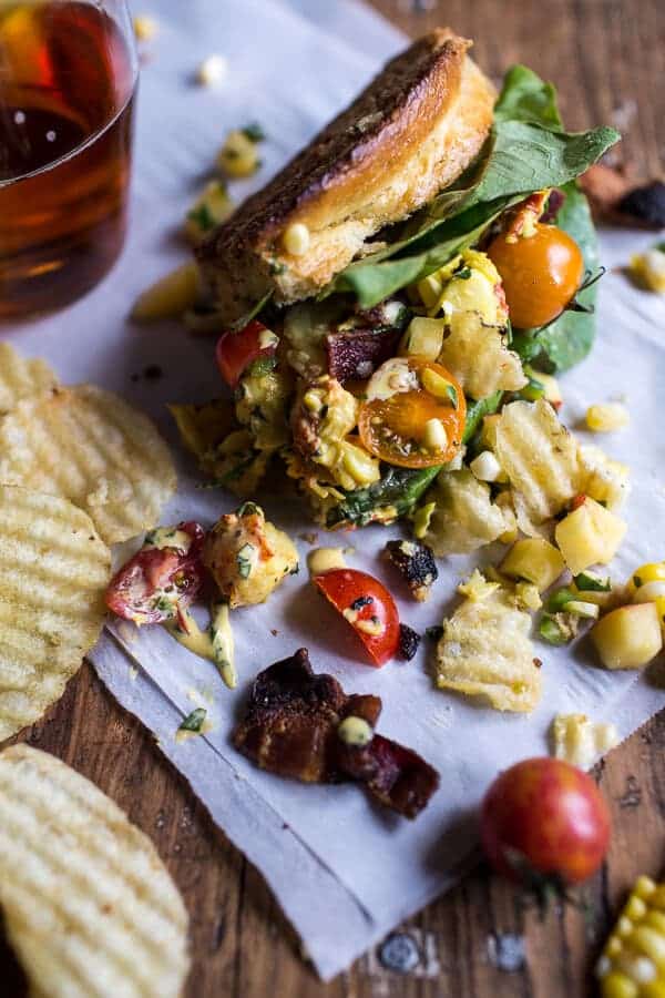 BLT and Potato Chip Lobster Rolls with Peach Salsa | halfbakedharvest.com @hbharvest