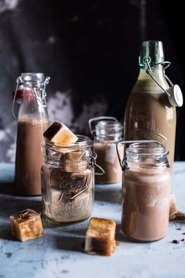Chocolate Almond Milk with Creamy Malted Coffee Ice Cubes | halfbakedharvest.com @hbharvest