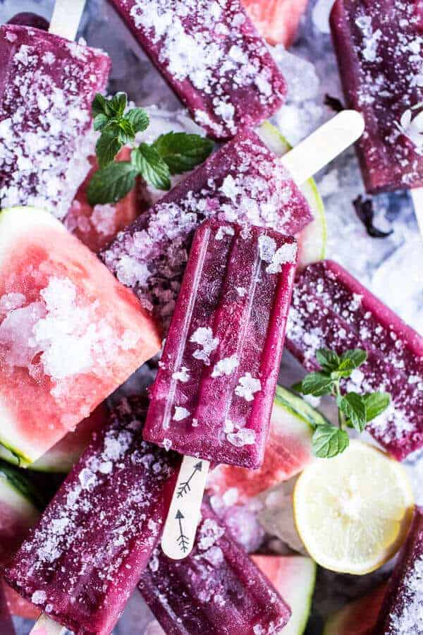 Ginger, Hibiscus and Minty Watermelon Popsicles | halfbakedharvest.com @hbharvest