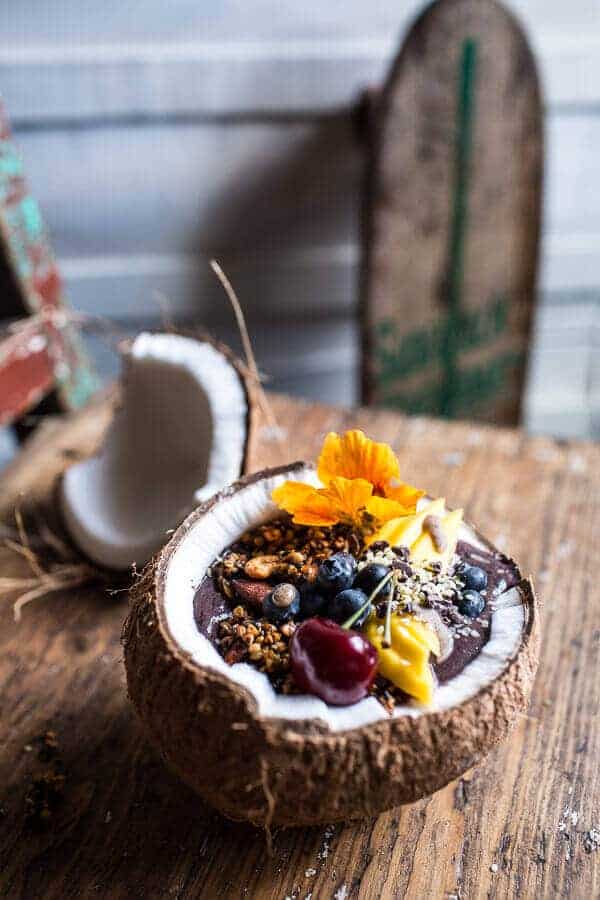 Summer Acai Bowl with Big Cluster Toasted Buckwheat Granola | halfbakedharvest.com @hbharvest
