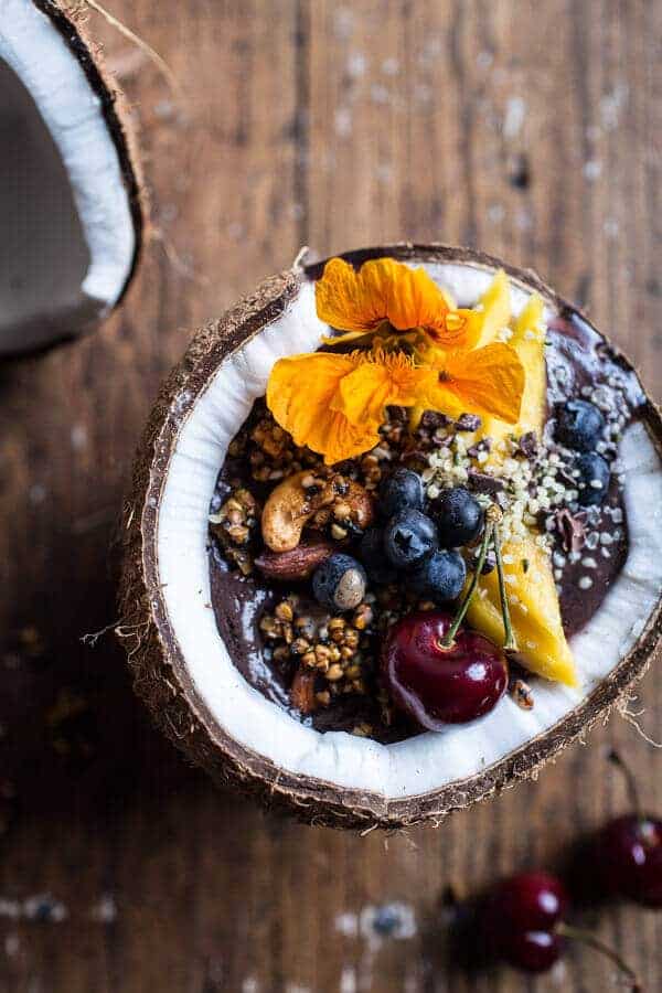 Summer Acai Bowl with Big Cluster Toasted Buckwheat Granola | halfbakedharvest.com @hbharvest