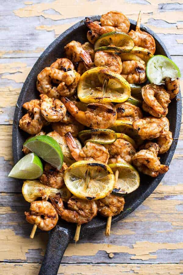 Zesty Grilled Shrimp Tacos with South of the Border Corn and Cotija Salsa | halfbakedharvest.com @hbharvest