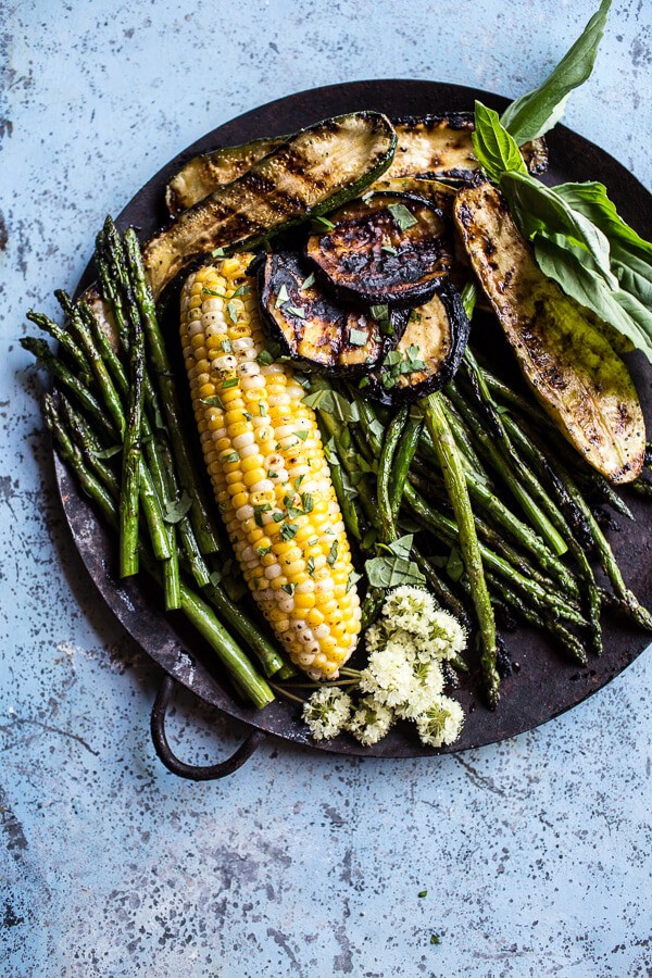 Caramelized Farmers Market Veggies On Herbed Polenta with Brown Harissa Butter | halfbakedharvest.com @hbharvest