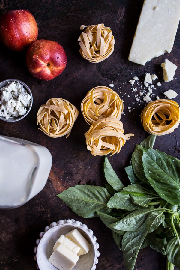 Goat Milk Fettuccine with Spicy Corn Fritters + Sweet Nectarine | halfbakedharvest.com @hbharvest