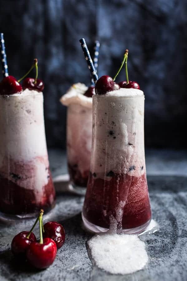 Hibiscus Cherry and Ginger Beer Ice Cream Floats | halfbakedharvest.com @hbharvest