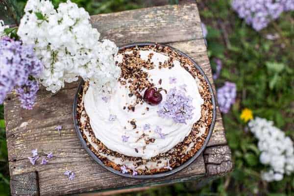 Miso Chocolate Fudge and Haupia (coconut pudding) Macaroon Pie | halfbakedharvest.com @hbharvest