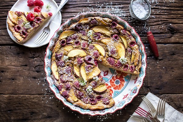 Raspberry, Nectarine and Sweet Corn Clafoutis | halfbakedharvest.com @hbharvest