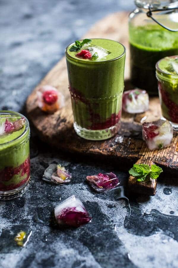 Raspberry Smash Super Green Summer Smoothie | halfbakedharvest.com @hbharvest