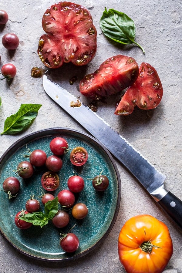 20 Minute Heirloom Tomato Basil Chicken Parmesan Bolognese | halfbakedharvest.com @hbharvest