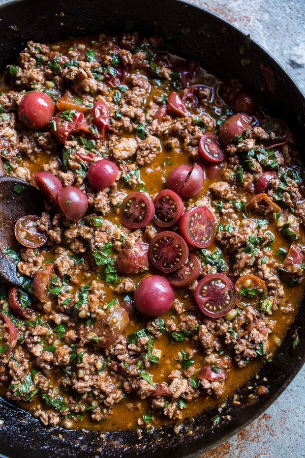 20 Minute Heirloom Tomato Basil Chicken Parmesan Bolognese | halfbakedharvest.com @hbharvest