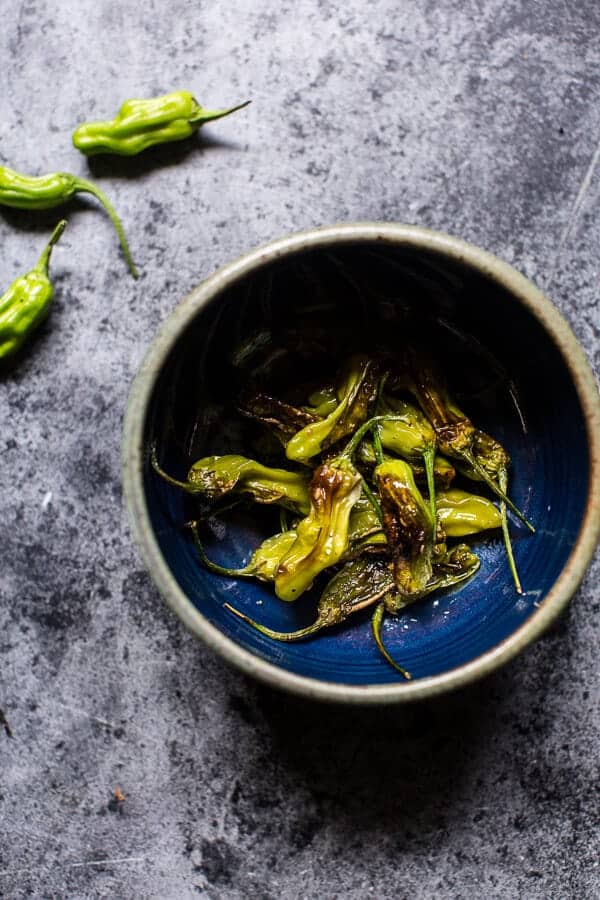 30 Minute Korean Stir Fried Shishito Pepper Rainbow Veggie Noodles with Seared Tuna | halfbakedharvest.com @hbharvest