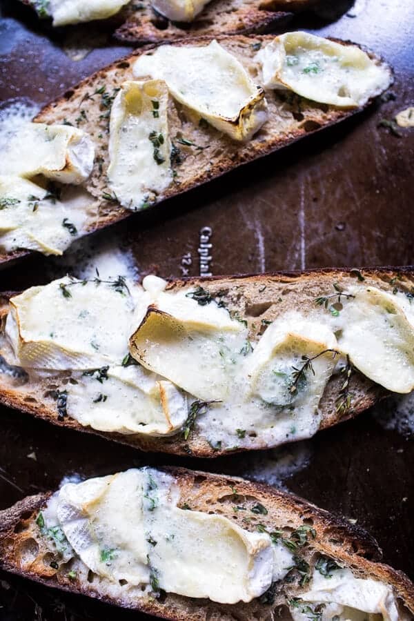 Buttered Brie and Heirloom Tomato Toast with Honey, Thyme + Walnuts | halfbakedharvest.com @hbharvest