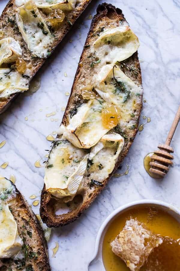 Buttered Brie and Heirloom Tomato Toast with Honey, Thyme + Walnuts | halfbakedharvest.com @hbharvest