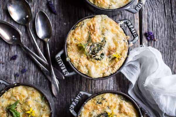 Cheesy Kale and Corn Soufflé | halfbakedharvest.com @hbharvest