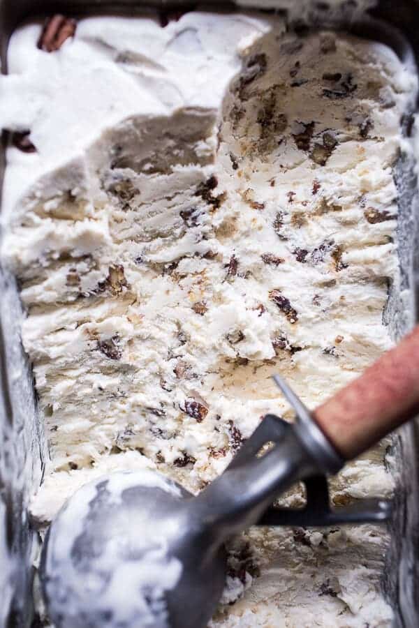 Mini Bourbon Caramelized Peach Baked Alaska with Butter Pecan Ice Cream | halfbakedharvest.com @hbharvest