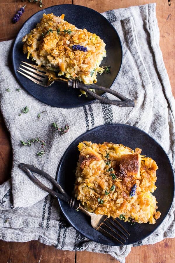 One Pan Healthier Chicken and Zucchini Noodle Casserole | halfbakedharvest.com @hbharvest