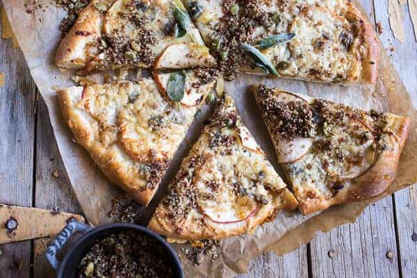 Apple and Caramelized Onion Pizza with Pumpkin Seed Pangrattato | halfbakedharvest.com @hbharvest