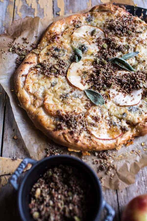 Apple and Caramelized Onion Pizza with Pumpkin Seed Pangrattato | halfbakedharvest.com @hbharvest