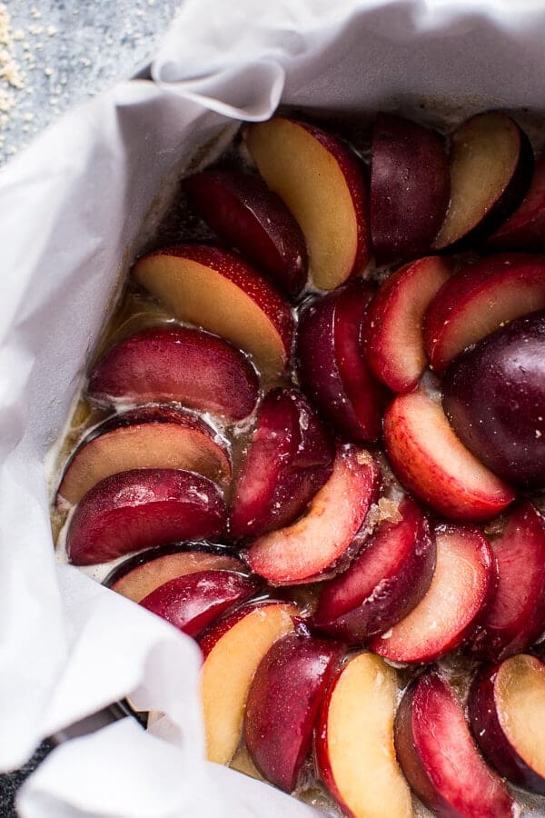 Brown Butter Plum Up-Side Down Yogurt Cake with Pistachios | halfbakedharvest.com @hbharvest