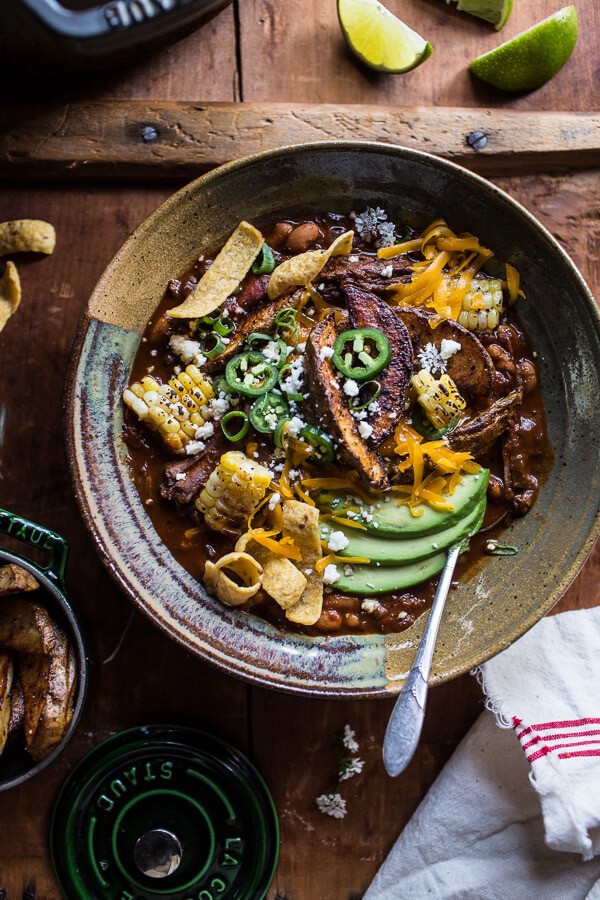 Crockpot Carne Asada Beer Chili | halfbakedharvest.com @hbharvest