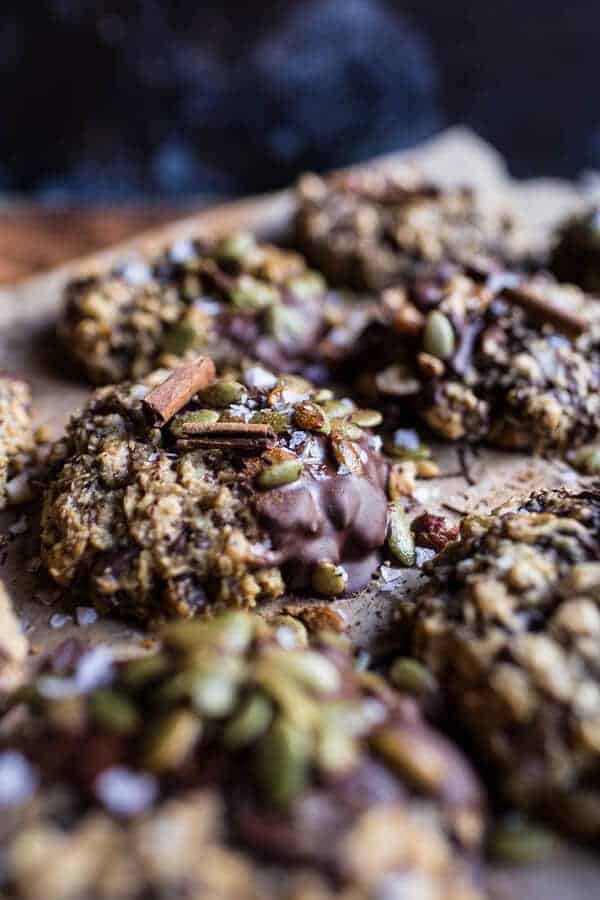 Harvest Oatmeal Chocolate Chunk Cookies with Salted Toasted Pepitas | halfbakedharvest.com @hbharvest