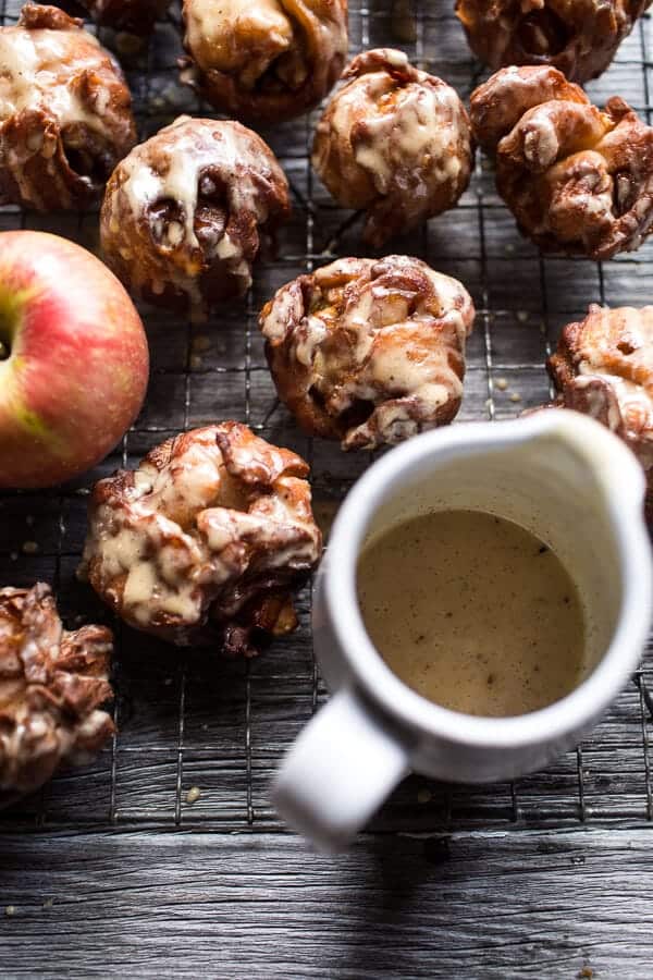Maple Glazed Apple Fritters | halfbakedharvest.com @hbharvest