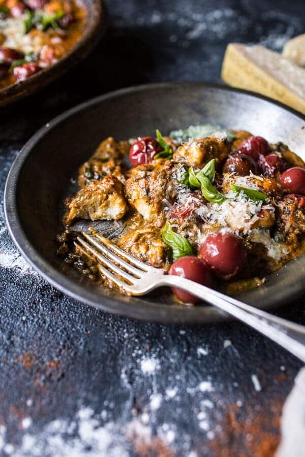 One-Pan Spinach and Cheese Gnocchi with Roasted Garlic Tomato Cream Sauce | halfbakedharvest.com @hbharvest