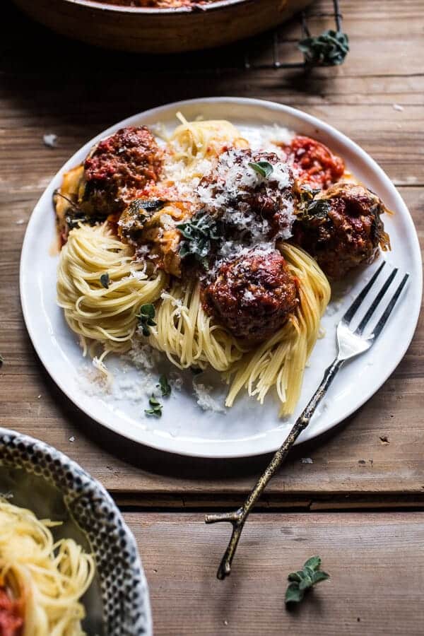 Simple Baked Italian Oregano Meatballs | halfbakedharvest.com @hbharvest