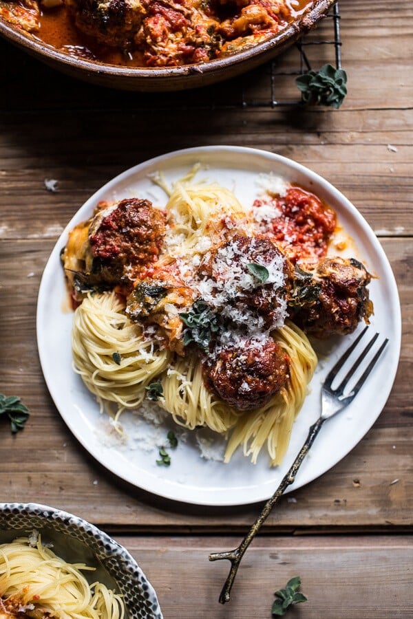 Simple Baked Italian Oregano Meatballs | halfbakedharvest.com @hbharvest