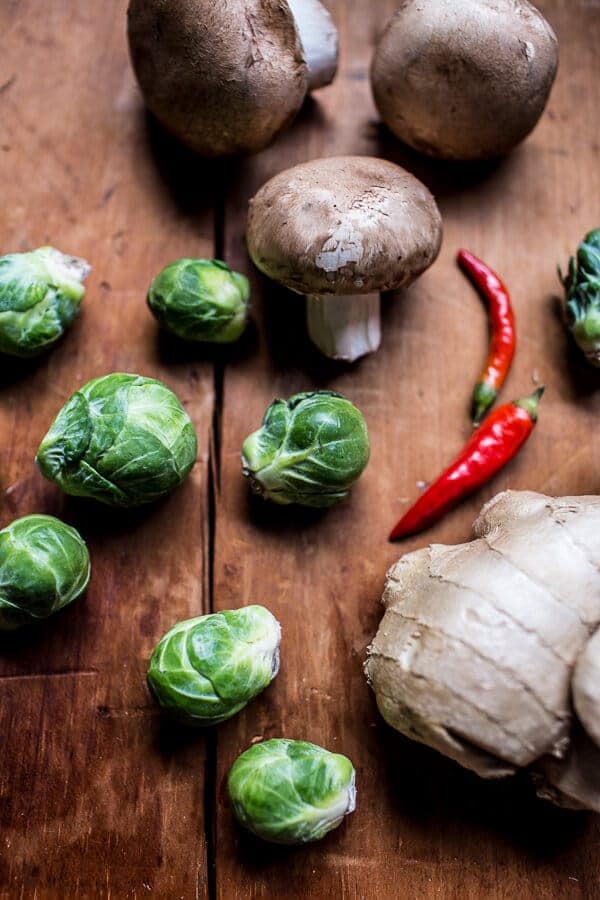 30 Minute Chicken Ramen with Miso Roasted Brussels Sprouts + Ginger Butter | halfbakedharvest.com @hbharvest