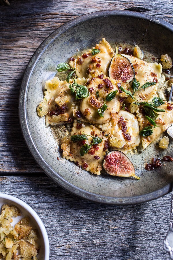 Butternut Squash and Goat Cheese Ravioli with Browned Butter + Oregano Bread Crumbs (VIDEO) | halfbakedharvest.com @hbharvest