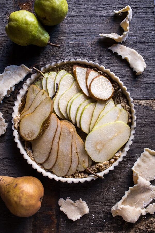 Caramelized Pear and Hazelnut Crumble Tart | halfbakedharvest.com @hbharvest