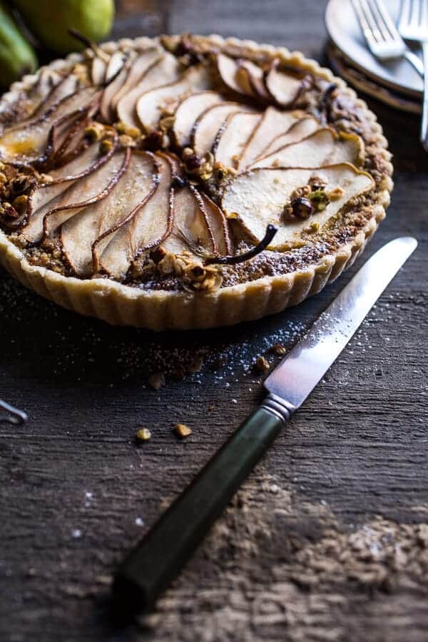 Caramelized Pear and Hazelnut Crumble Tart | halfbakedharvest.com @hbharvest