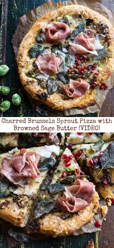Charred Brussels Sprout Pizza with Browned Sage Butter (VIDEO) | halfbakedharvest.com @hbharvest