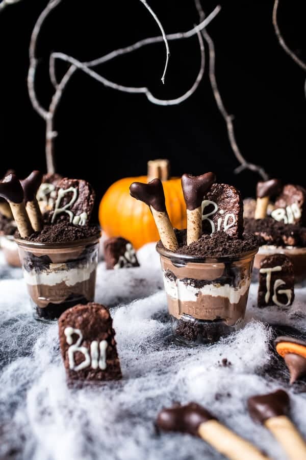 Deathly Chocolate Graveyard Cakes…Witches Beware | halfbakedharvest.com @hbharvest