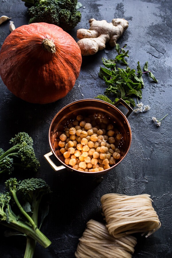 Thai Pumpkin Laksa with Crunchy “Fried” Chickpeas | halfbakedharvest.com @hbharvest