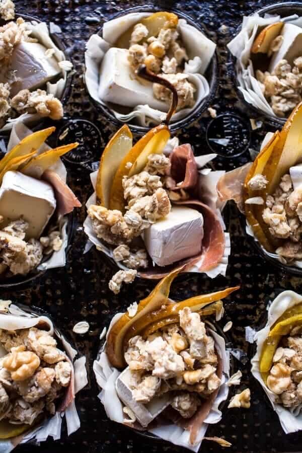Crispy Prosciutto Baked Brie Bites with Honey Pears + Walnuts | halfbakedharvest.com @hbharvest